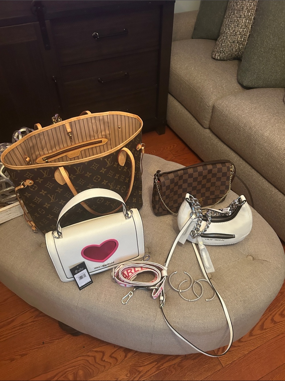 LV NF MM ,Favorite Damier Ebene MM, Marc Jacobs, Karl LAGERFELD, 3 David Yurman